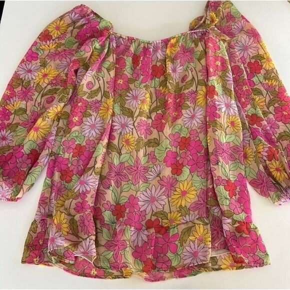 Show Me Your MuMu Carnaby Floral Briar Pink Mini Dress Women’s Size Small - Picture 4 of 8